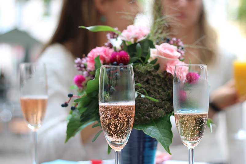 Champagne glasses celebration